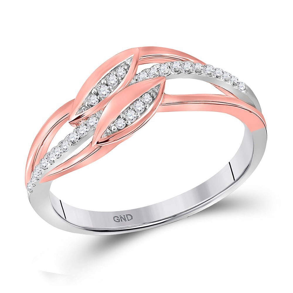 10kt Two - tone Gold Diamond Elegance Ring - Splendid Jewellery