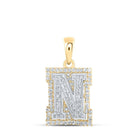 10kt Two - tone Gold Diamond Initial & Letter Pendant - Splendid Jewellery