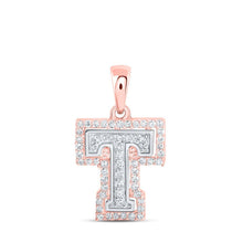 Load image into Gallery viewer, 10kt Two - tone Gold Diamond Initial &amp; Letter Pendant | Captivating Brilliance - Splendid Jewellery