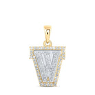 10kt Two - tone Gold Diamond Initial & Letter Pendant - Personalized Elegance - Splendid Jewellery