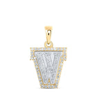 10kt Two - tone Gold Diamond Initial & Letter Pendant - Personalized Elegance - Splendid Jewellery