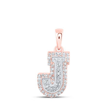 Load image into Gallery viewer, 10kt Two - tone Gold Diamond Initial &amp; Letter Pendant - Personalized Elegance - Splendid Jewellery
