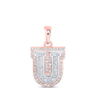10kt Two - tone Gold Diamond Initial & Letter Pendant | Personalized Elegance - Splendid Jewellery