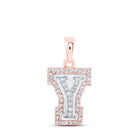 10kt Two - tone Gold Diamond Initial & Letter Pendant - Personalized Elegance - Splendid Jewellery