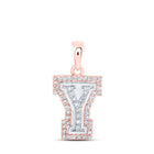 10kt Two - tone Gold Diamond Initial & Letter Pendant - Personalized Elegance - Splendid Jewellery