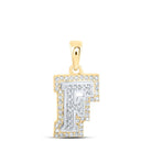 10kt Two - tone Gold Diamond Initial & Letter Pendant - Personalized Elegance and Sparkle - Splendid Jewellery