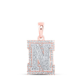 10kt Two - tone Gold Diamond Initial & Letter Pendant - Personalized Elegance by Splendid Jewellery - Splendid Jewellery