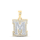10kt Two - tone Gold Diamond Initial & Letter Pendant: Personalized Elegance in Motion - Splendid Jewellery