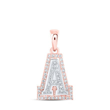 Load image into Gallery viewer, 10kt Two - tone Gold Diamond Initial Pendant - Personalized Elegance - Splendid Jewellery