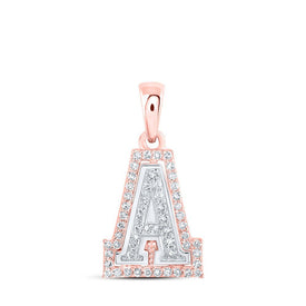 10kt Two - tone Gold Diamond Initial Pendant - Personalized Elegance - Splendid Jewellery