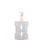 10kt Two - tone Gold Diamond Initial Pendant | Personalized Elegance and Sparkling Sophistication - Splendid Jewellery