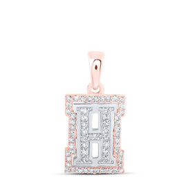 10kt Two - tone Gold Diamond Initial Pendant | Personalized Elegance and Sparkling Sophistication - Splendid Jewellery
