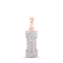 Load image into Gallery viewer, 10kt Two - tone Gold Diamond Initial Pendant - Personalized Elegance in Every Letter - Splendid Jewellery