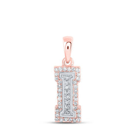 10kt Two - tone Gold Diamond Initial Pendant - Personalized Elegance in Every Letter - Splendid Jewellery