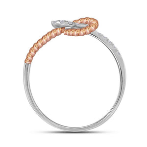 10kt Two - tone Gold Diamond Rope Band Ring - A Sparkling Symphony of Elegance - Splendid Jewellery