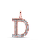 10kt Two - tone Gold Men's Diamond Initial Pendant - Dazzling 1/2 Cttw Diamond Charm Pendant for Men | Splendid Jewellery - Splendid Jewellery