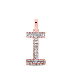 10kt Two - tone Gold Men's Diamond Initial Pendant - Personalized Elegance - Splendid Jewellery