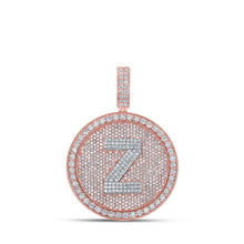 Load image into Gallery viewer, 10kt Two - tone Gold Men's Diamond Z Initial Letter Charm Pendant - 3 - 3/4 Cttw - Splendid Jewellery