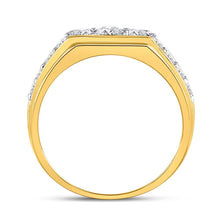 Load image into Gallery viewer, 10kt Two - tone Gold Men's Graduated Diamond Band Ring - 1 Cttw | Splendid Jewellery - Splendid Jewellery