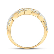 Load image into Gallery viewer, 10kt Two - tone Gold Mens Round Diamond Band Ring - A Dazzling Statement of Masculinity - Splendid Jewellery