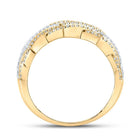 10kt Two - tone Gold Mens Round Diamond Band Ring - A Dazzling Statement of Masculinity - Splendid Jewellery