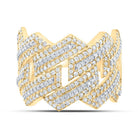 10kt Two - tone Gold Mens Round Diamond Band Ring - A Dazzling Statement of Masculinity - Splendid Jewellery