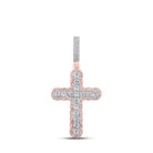 10kt Two - tone Gold Men's Round Diamond Charm Pendant - 1 - 1/4 Cttw | Splendid Jewellery - Splendid Jewellery