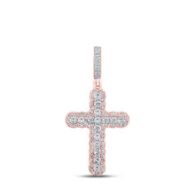 Load image into Gallery viewer, 10kt Two - tone Gold Men's Round Diamond Charm Pendant - 1 - 1/4 Cttw | Splendid Jewellery - Splendid Jewellery