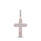 10kt Two - tone Gold Men's Round Diamond Charm Pendant - 1 - 1/4 Cttw | Splendid Jewellery - Splendid Jewellery