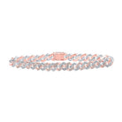 10kt Two - tone Gold Men's Round Diamond Cuban Link Bracelet - 3 - 3/4 Cttw | Exquisite Jewellery - Splendid Jewellery