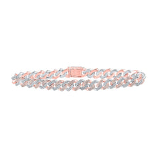 Load image into Gallery viewer, 10kt Two - tone Gold Men's Round Diamond Cuban Link Bracelet - 3 - 3/4 Cttw | Exquisite Jewellery - Splendid Jewellery