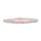 10kt Two - tone Gold Men's Round Diamond Cuban Link Bracelet - 3 - 3/4 Cttw | Exquisite Jewellery - Splendid Jewellery