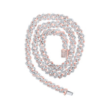 Load image into Gallery viewer, 10kt Two - tone Gold Men's Round Diamond Cuban Link Chain Necklace - 7.5 Ct.t.w. - Splendid Jewellery
