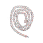 10kt Two - tone Gold Men's Round Diamond Cuban Link Chain Necklace - 7.5 Ct.t.w. - Splendid Jewellery