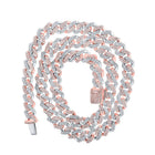 10kt Two - tone Gold Men's Round Diamond Cuban Link Chain Necklace - 8 Cttw | Splendid Jewellery - Splendid Jewellery