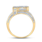 10kt Two - tone Gold Mens Round Diamond F Initial Letter Ring 1 Cttw - Splendid Jewellery