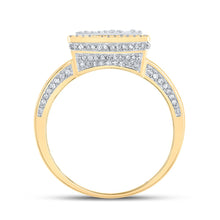 Load image into Gallery viewer, 10kt Two-tone Gold Mens Round Diamond I Initial Letter Ring - 1-1/5 Cttw: A Dazzling Statement of Individuality - Alternate view 2 from Splendid Jewellery
