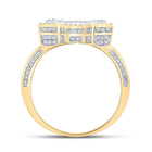 10kt Two-tone Gold Men's Round Diamond Initial A Letter Ring - 1-1/4 Cttw - Alternate view 2 from Splendid Jewellery