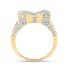10kt Two - tone Gold Men's Round Diamond Initial M Letter Ring 1 - 1/5 Cttw - A Dazzling Statement of Personalized Elegance - Splendid Jewellery