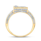 10kt Two-tone Gold Mens Round Diamond L Initial Letter Ring 1-1/5 Cttw - Alternate view 2 from Splendid Jewellery