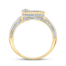 Load image into Gallery viewer, 10kt Two - tone Gold Mens Round Diamond L Initial Letter Ring 1 - 1/5 Cttw - Splendid Jewellery