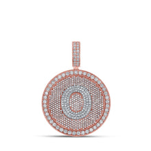 Load image into Gallery viewer, 10kt Two - tone Gold Men's Round Diamond O Initial Letter Charm Pendant 3 - 7/8 Cttw | Splendid Jewellery - Splendid Jewellery