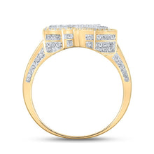 Load image into Gallery viewer, 10kt Two - tone Gold Men's Round Diamond R Initial Letter Ring 1 - 1/4 Cttw | Splendid Jewellery - Splendid Jewellery