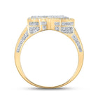 10kt Two - tone Gold Men's Round Diamond R Initial Letter Ring 1 - 1/4 Cttw | Splendid Jewellery - Splendid Jewellery