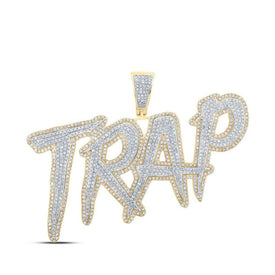 10kt Two - tone Gold Men's Round Diamond Trap Charm Pendant - 3 Cttw | Splendid Jewellery - Splendid Jewellery