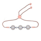 10kt Two - tone Gold Women's Round Diamond Bolo Bracelet - 1 Cttw | Radiant Elegance - Splendid Jewellery