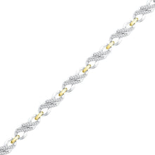 Load image into Gallery viewer, 10kt Two - tone Gold Women's Round Diamond Infinity Bracelet 1/2 Cttw | Eternal Elegance - Splendid Jewellery