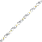 10kt Two - tone Gold Women's Round Diamond Infinity Bracelet 1/2 Cttw | Eternal Elegance - Splendid Jewellery