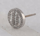 10kt White Gold Baguette and Round Diamond Cluster Earrings for Men - 1/3 Cttw - Splendid Jewellery