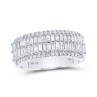 10kt White Gold Baguette Diamond Band Ring - 1 - 1/3 Cttw - Splendid Jewellery - Splendid Jewellery